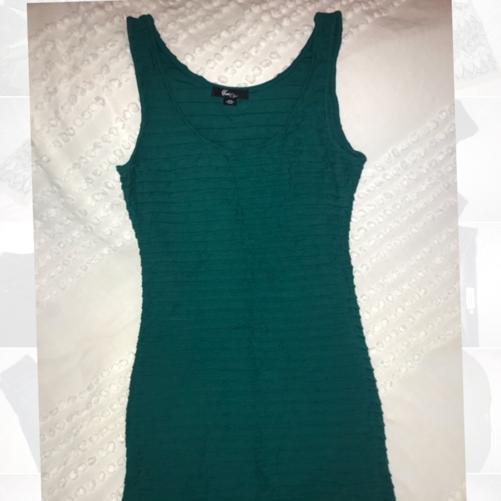 Green skinny dress